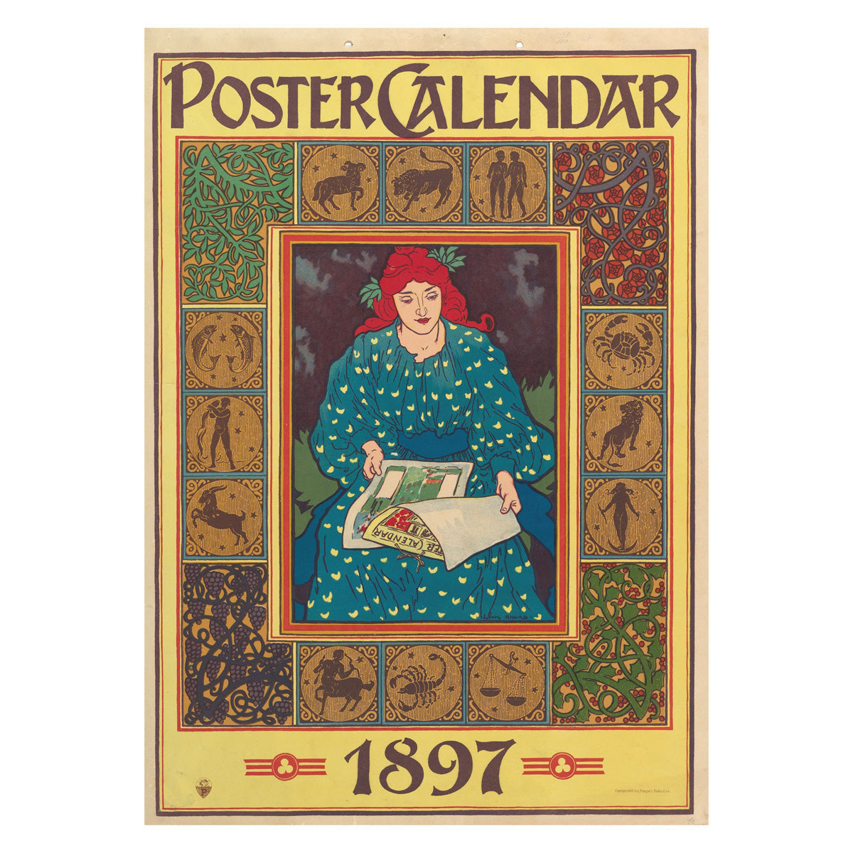 Poster Calendar, 1897, Poster