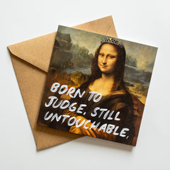 Born To Judge, Still Untouchable - Handwritten Postcard