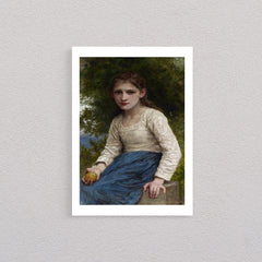 Girl With An Apple, 1905, William Bouguereau, Poster