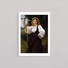 La Faneuse, 1870, William Bouguereau, Poster