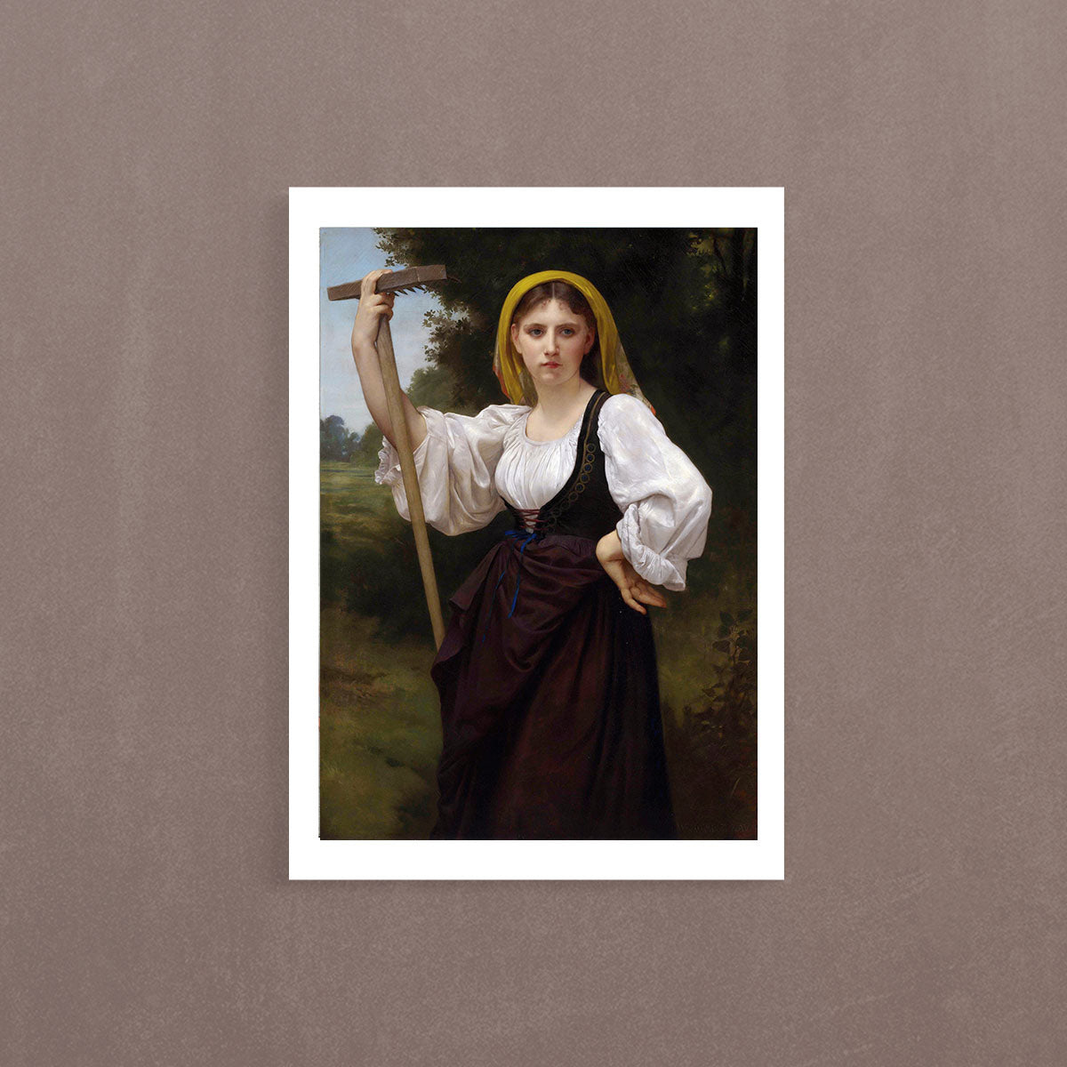 La Faneuse, 1870, William Bouguereau, Poster