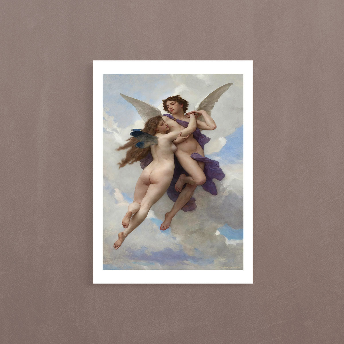 Love And Psyché, 1899, William Bouguereau, Poster