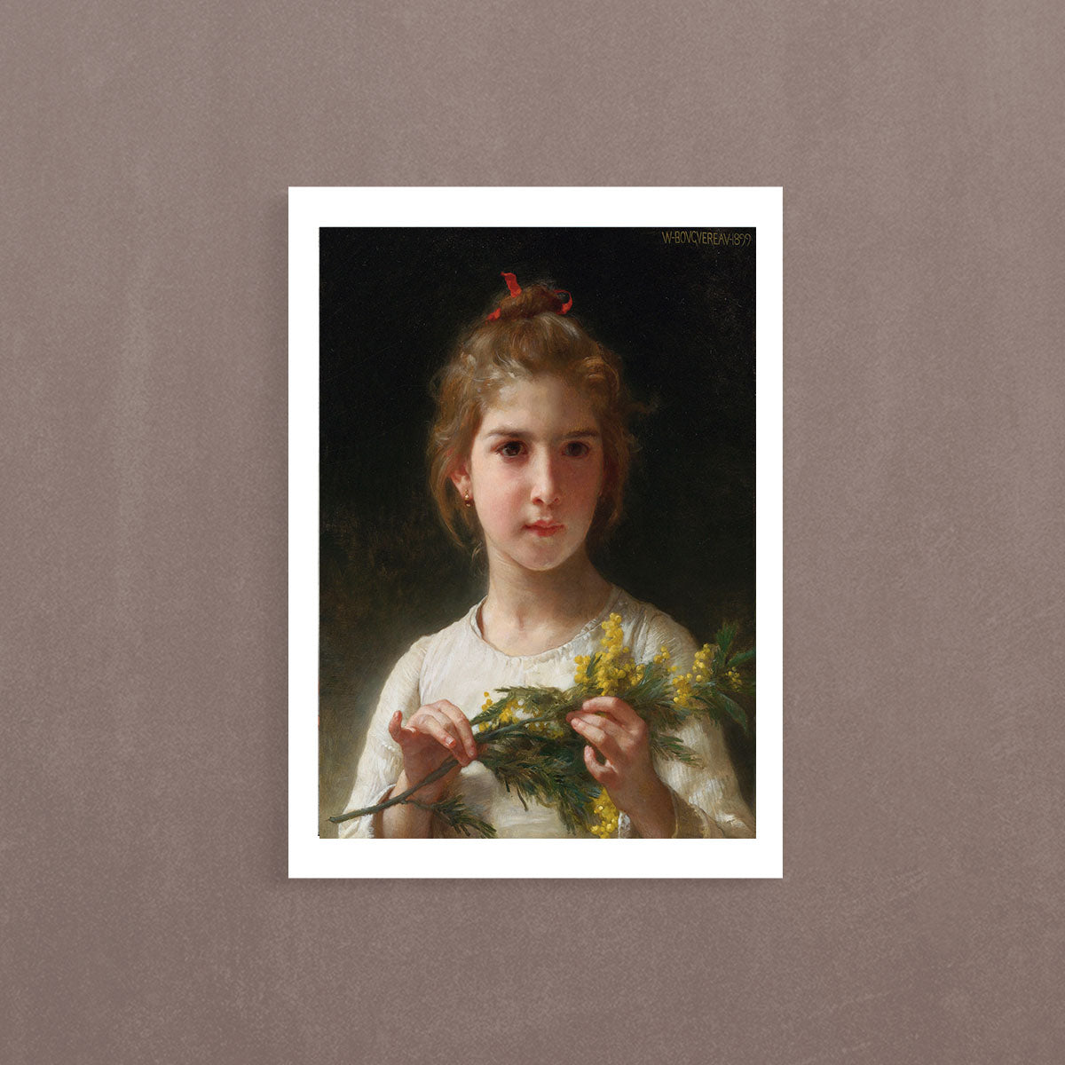 Mimosa, 1889, William Bouguereau, Poster