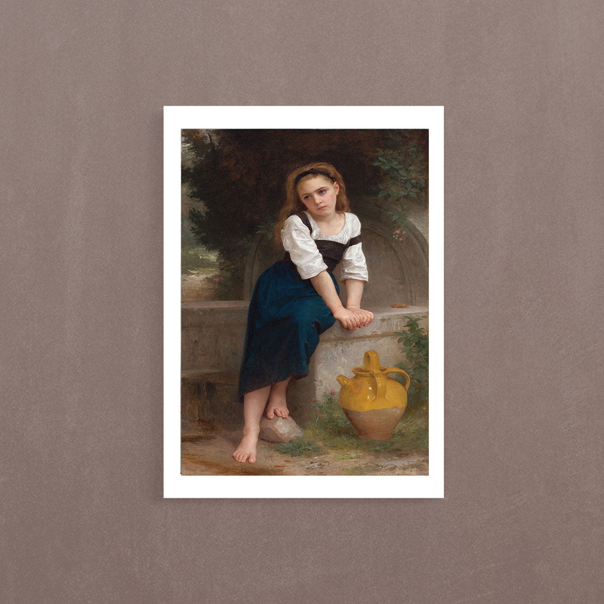 Orpheline À La Fontaine, 1883, William Bouguereau, Poster