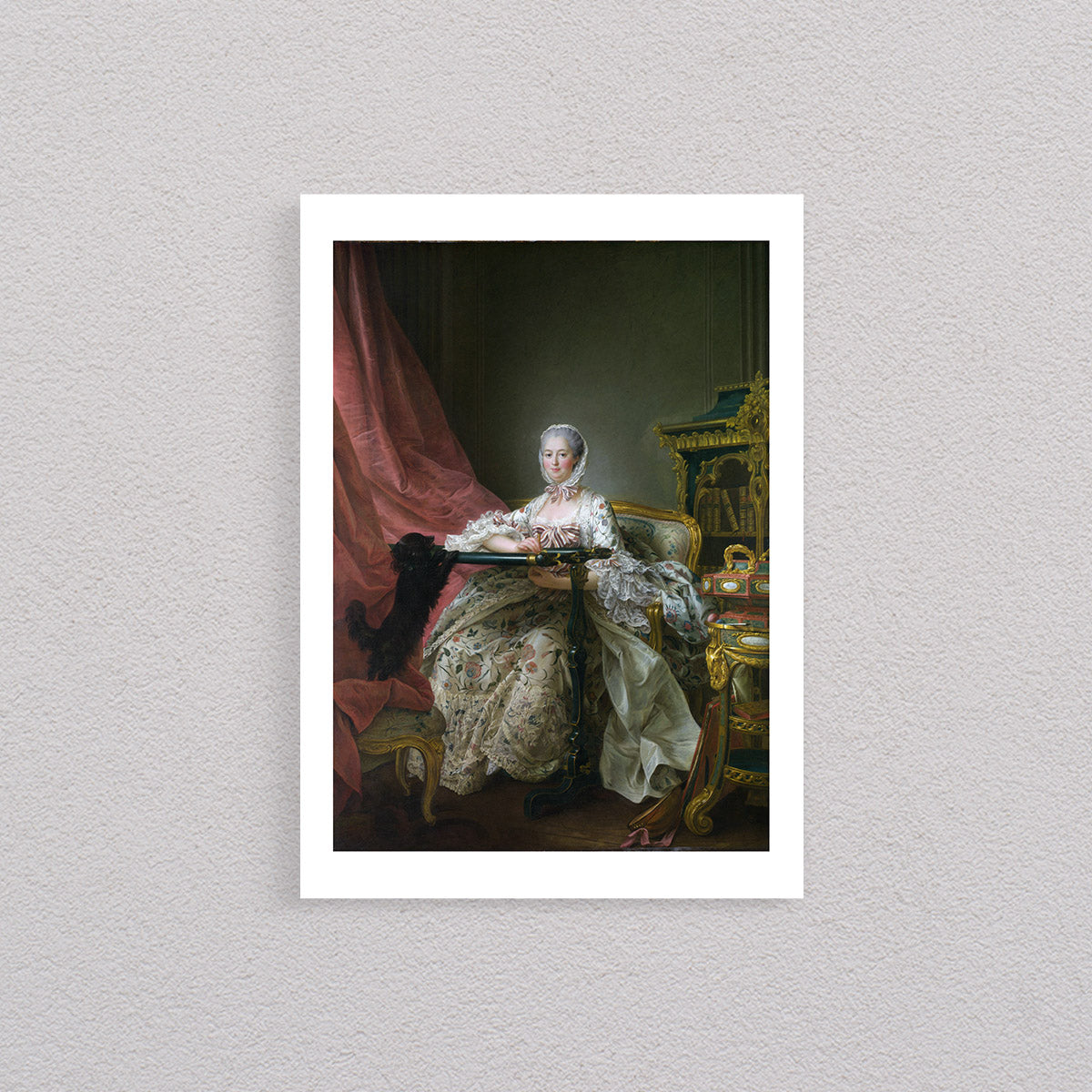 Tambour Frame'deki Madame de Pompadour, 1753, Poster