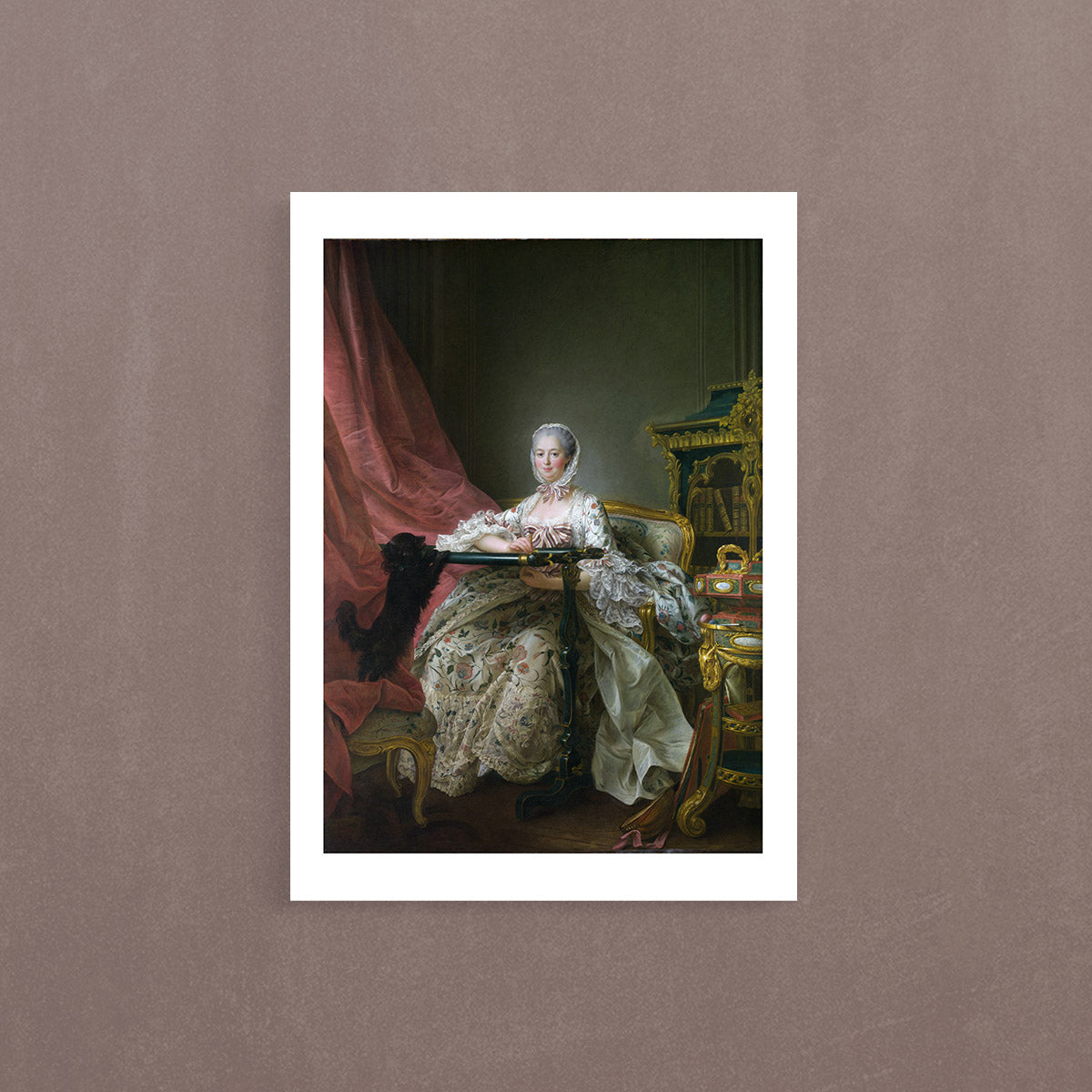 Tambour Frame'deki Madame de Pompadour, 1753, Poster