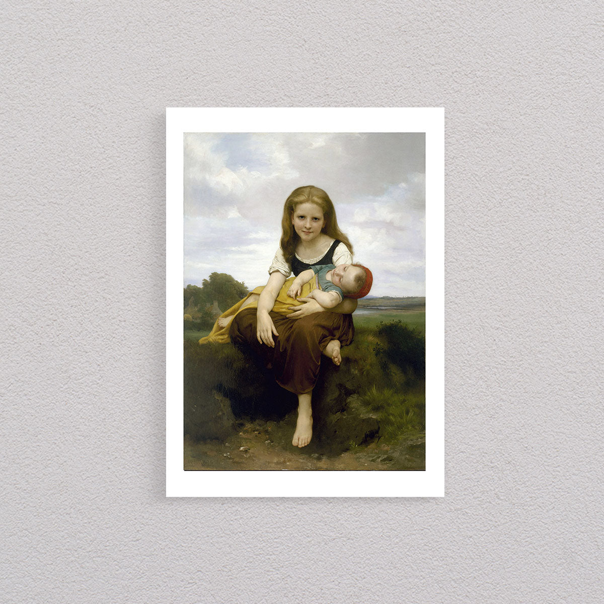 The Elder Sister, 1869, William Bouguereau, Poster