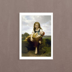 The Elder Sister, 1869, William Bouguereau, Poster