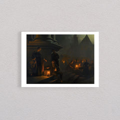 Charity İn The Night Market, 1851, Petrus Van Schendel, Poster