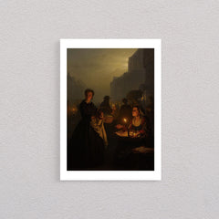 Fish Market At The Sint-Jacobskerk, 1866, Petrus Van Schendel, Poster