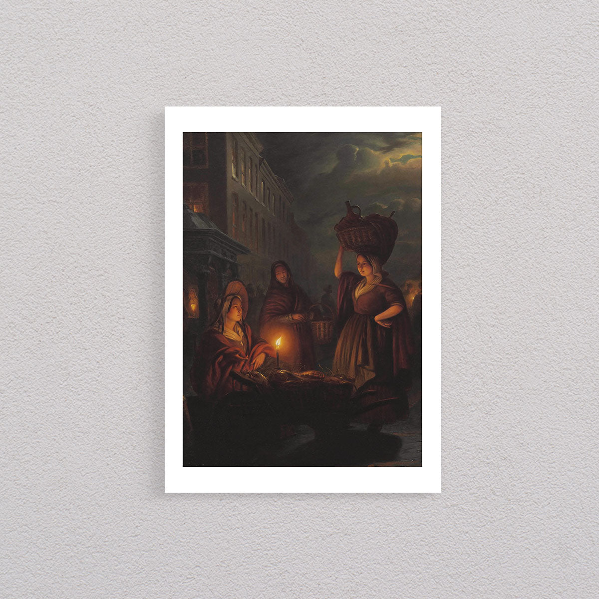 Moonlight Market, 1840, Petrus Van Schendel, Poster