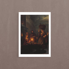 Moonlight Market, 1840, Petrus Van Schendel, Poster