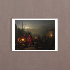 The Night Market, 1863, Petrus Van Schendel, Poster