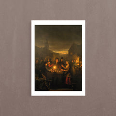 The Noordermarkt By Night, Amsterdam, 1840, Petrus Van Schendel, Poster